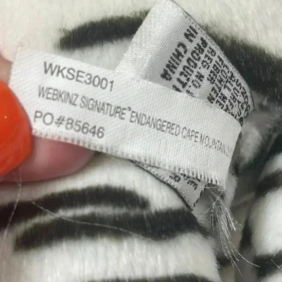Ganz Signature Black and White Webkinz Zebra No Code - Picture 7 of 9